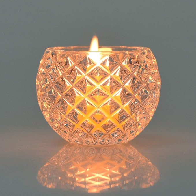 Crystal Glass Candle Holder