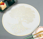 Floral Embellished Round Table Mats