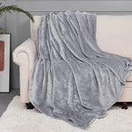 Silver Fleece Throw Blanket