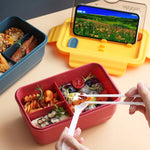 1400ml Lunch Box With Spoon and Chopsticks