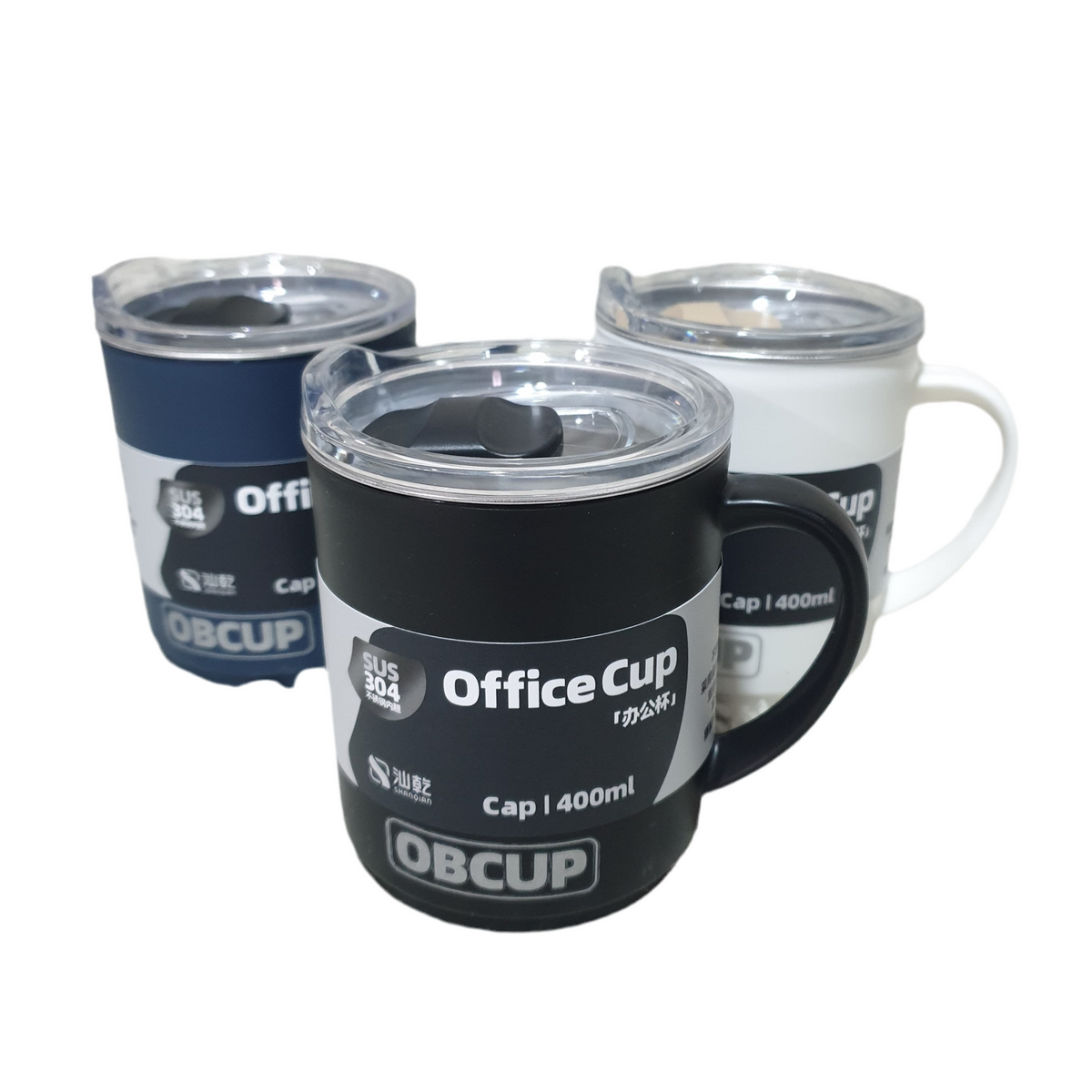 Insulated Coffee Mug With Transparent lid and Handle