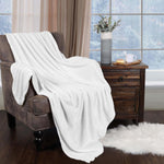 White Fleece Throw Blanket