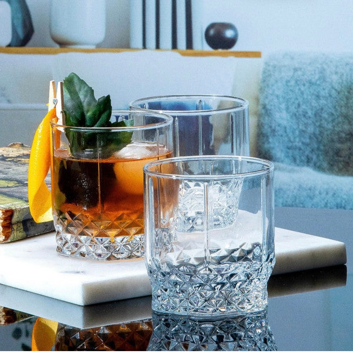 Delisoga Valse Transparent Drinking Glass - Set of 6