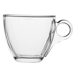 Delisoga Modern Transparent Plain Glass Tea Cup Set