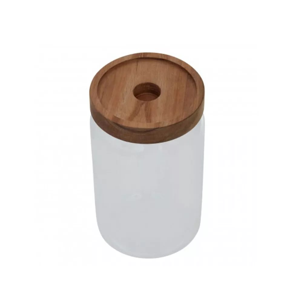 Acacia Wooden Lid Air TightStorage Jar | Glass Storage Container