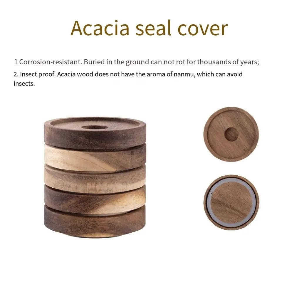 Acacia Wooden Lid Air TightStorage Jar | Glass Storage Container