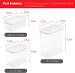 Airtight Food Storage Containers with Lids – Stackable Kitchen & Pantry Organizer Jars