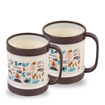 ALPHA PRINTED KIDS PLASTIC MUG 2PC SET - 400ML - Home Hatch