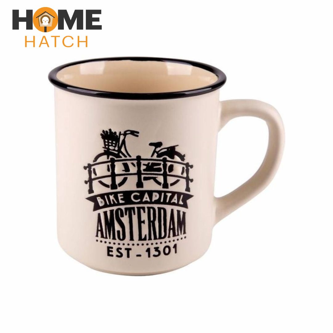 Amsterdam Ceramic Coffee Mug – Elegant & Durable Design