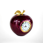 Apple Shaped Marble Paper Weight And Table Clock | Centre Piece - Home Hatch