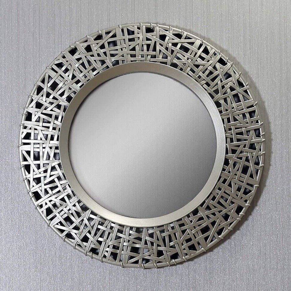 Artistic Cane Style Round Wall Mirror | Wall Décor - Home Hatch