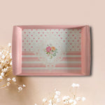 Pink Plastic Serving Tray | Décor Tray - Home Hatch