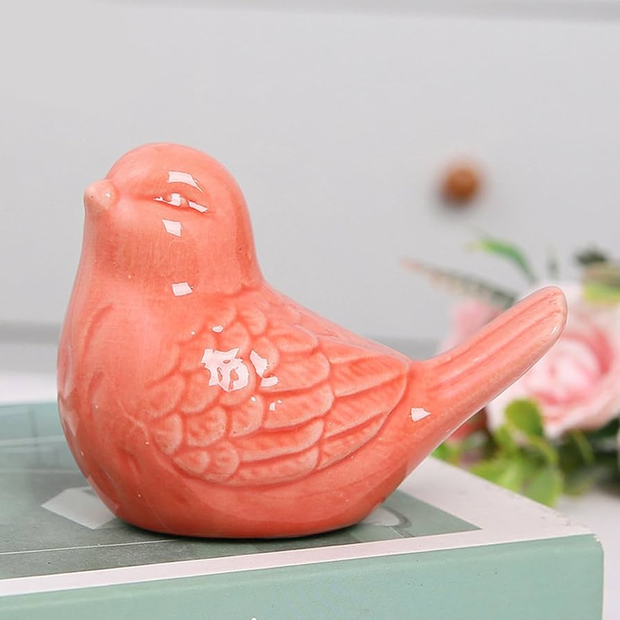 Ceramic Sparrow Statue | Bird Figurine | Home Décor