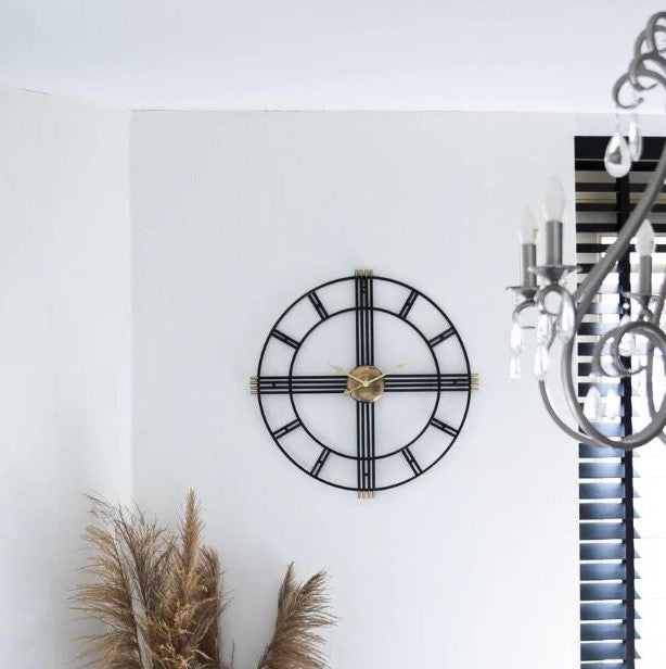  Black n Gold Minimalistic Design Wall Clock | Wall Hanging Clock