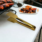 Gold Barbecue Grilling Clips | Food Serving Tong