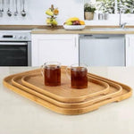 Bamboo Sleek Design Serving Trays Set of 3