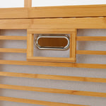 Bamboo Laundry Basket with 2-Tier Storage Shelf – Multi-Purpose Organizer