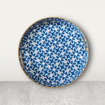 Blue & White Floral Pattern Design Serving Tray | Décor Tray - Home Hatch