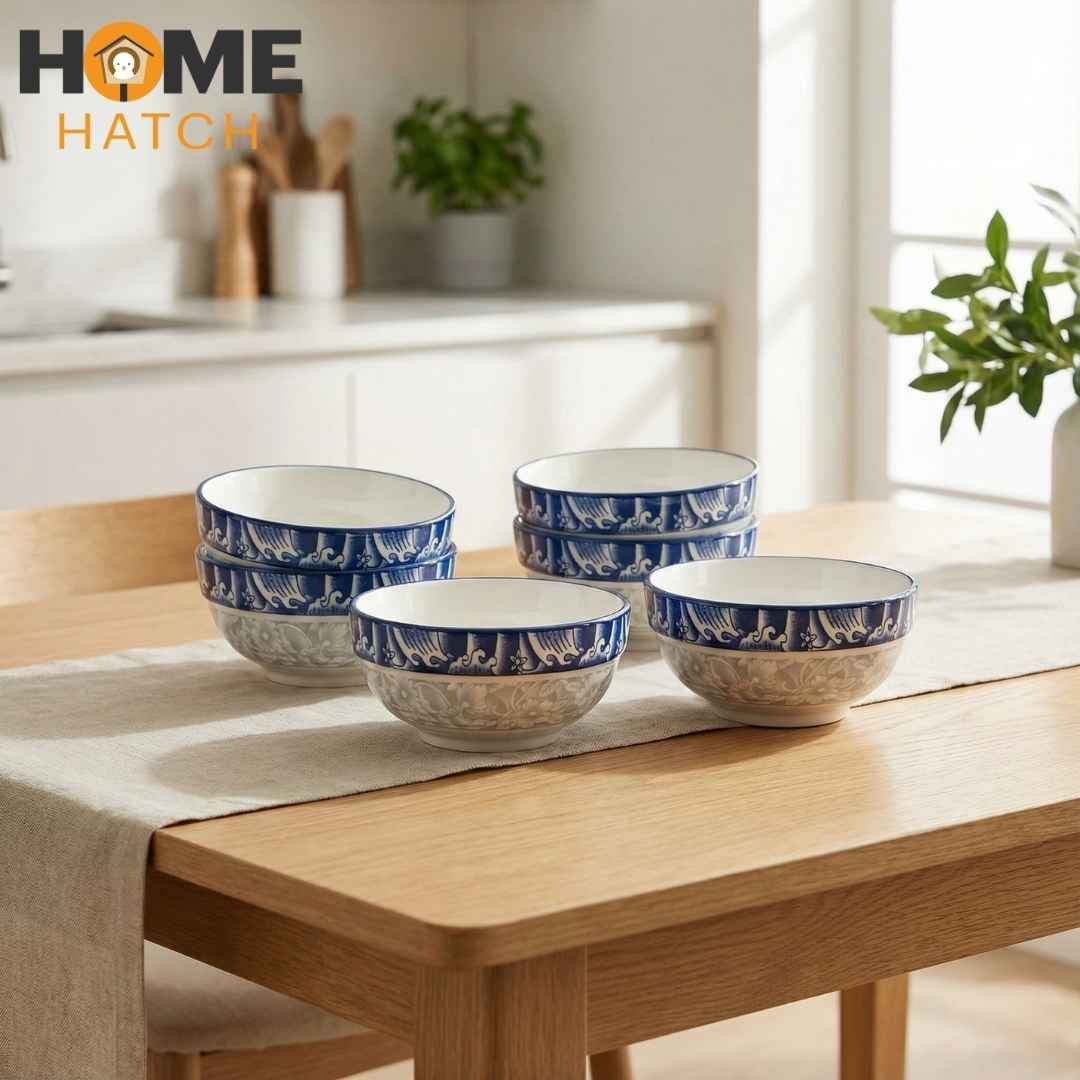 Blue and white ceramic multipurpose bowls assorted sizes – Home Hatch Pakistan