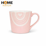 Blush Heart Pattern Ceramic Coffee Mug | Cute Aesthetic Mug