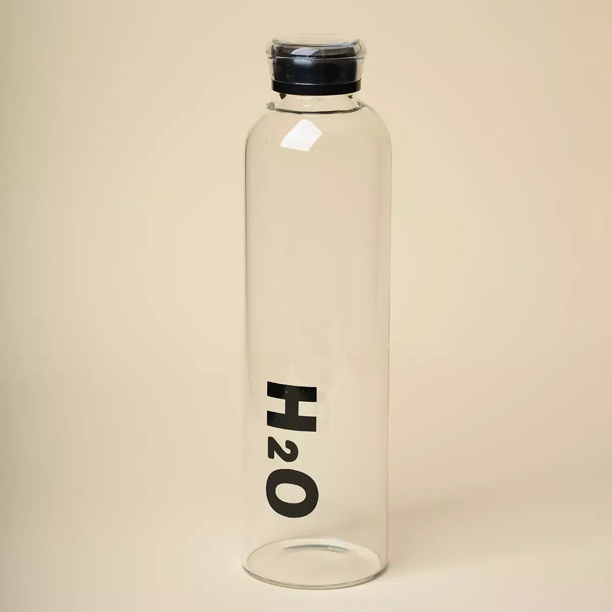 Borosilicate Glass Water Bottle with Plastic Cap – Leakproof – Home Hatch Pakistan