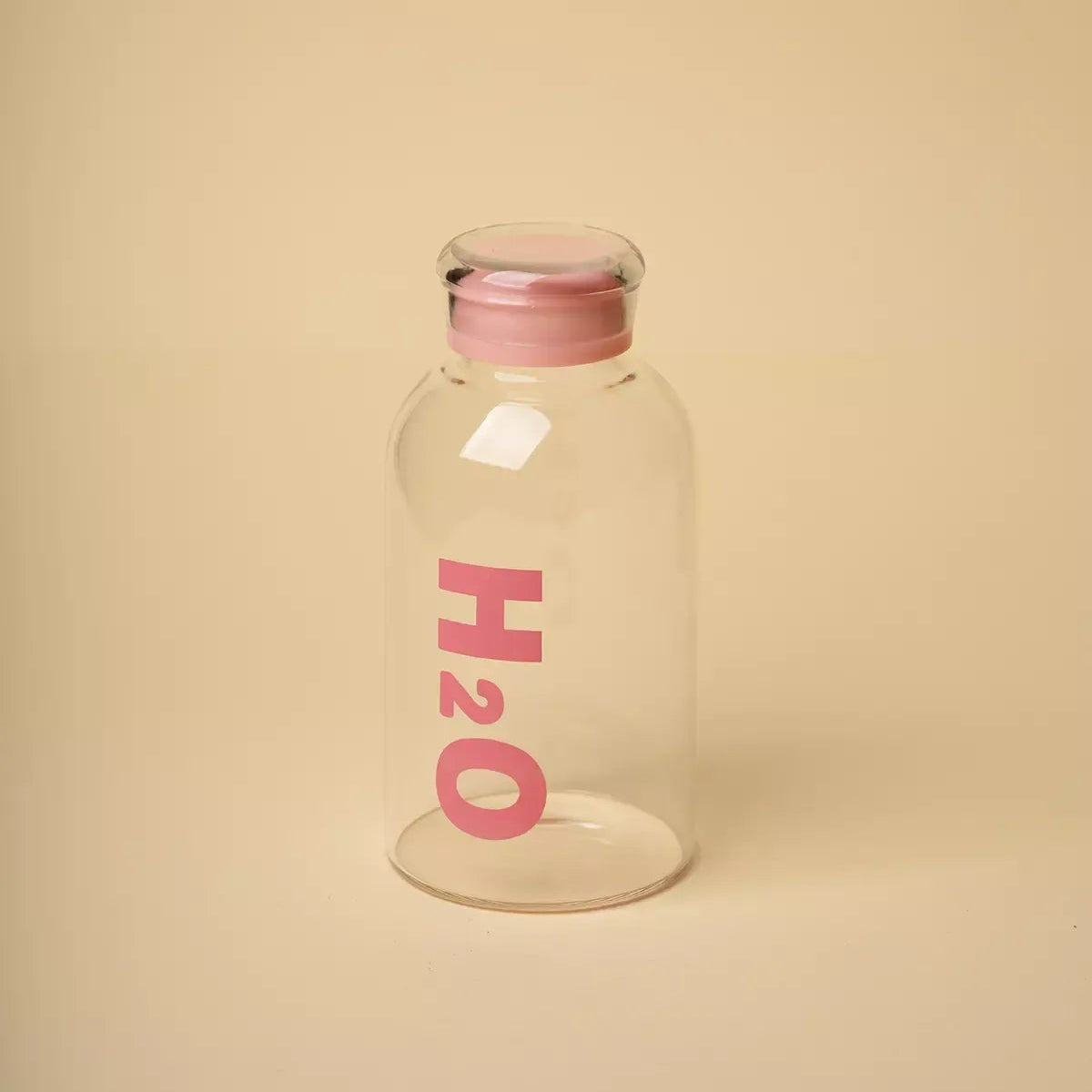 Borosilicate Glass Water Bottle with Plastic Cap – H2O Style Leakproof