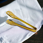 Gold Hollow Bread Clip Tong | Food Serving Tong