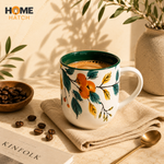 Brilliant 400ml ceramic coffee mug with floral design and large handle for tea, coffee, home and office use.Brilliant 400ml mugBrilliant ceramic coffee mug400ml ceramic mugfloral coffee mugceramic tea mugcoffee mug with large handlepremium coffee mugtea and coffee cupceramic mug Pakistancoffee mug for home and office 