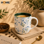 Brilliant 400ml ceramic coffee mug with floral design and large handle for tea, coffee, home and office use.Brilliant 400ml mugBrilliant ceramic coffee mug400ml ceramic mugfloral coffee mugceramic tea mugcoffee mug with large handlepremium coffee mugtea and coffee cupceramic mug Pakistancoffee mug for home and office 
