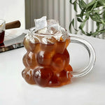 Bubble Shape Transparent Drinking Glass Pakistan – Stylish Modern Glass Cup for Juices, Cocktails, Smoothies & Iced Coffee