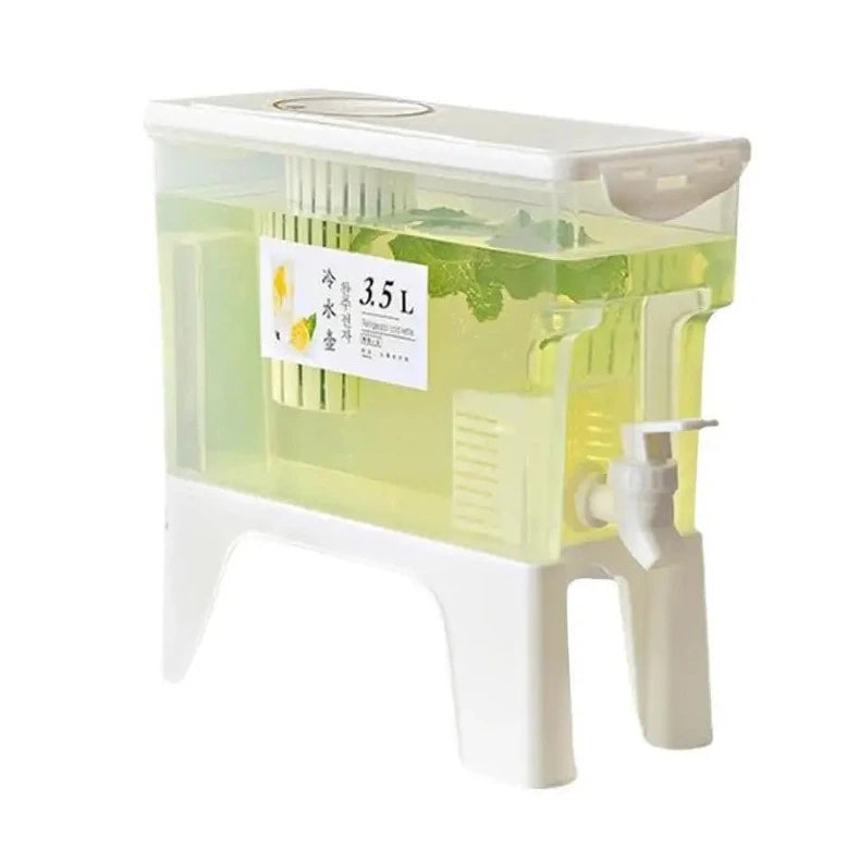 3.5L Fridge Beverage Dispenser With Stand And Spigot | Kitchen Accessories 