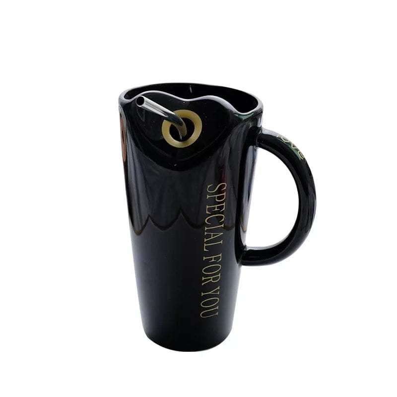 Ceramic Coffee Mug with Straw - Home Hatch