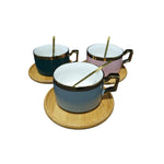 Ceramic Mug with Bamboo Saucer and Spoon-Homehatchpk