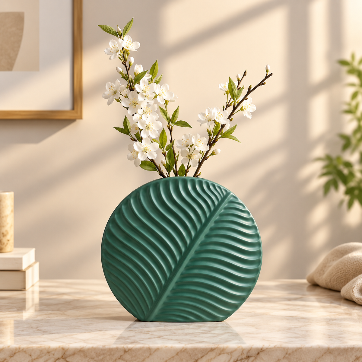 Set of 2 & 3 Nordic leaf-shaped ribbed ceramic decorative flower vases for modern living room, console table and home décor. Nordic ceramic vasesleaf shaped ceramic vaseset of 3 ceramic vasesmodern decorative vasesribbed ceramic vaseflower vase setliving room decorative vaseceramic vase for home decormodern home decor vasedecorative vases Pakistan