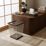 Acrylic Wooden Tissue Box & Bin Set