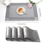 Checkered PVC Table Placemats –Dining Mats Set of 6