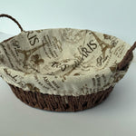 Cloth Covered Braided Basket | Vanity Basket | Storage