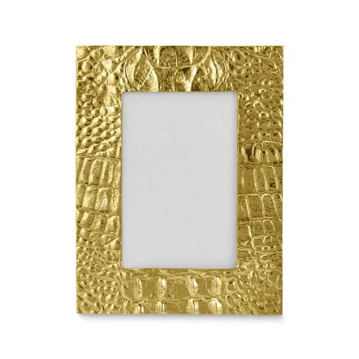 Crocodile Pattern Border Gold Colour Resin Photo Frame | Home Décor