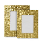 Crocodile Pattern Border Gold Colour Resin Photo Frame | Home Décor