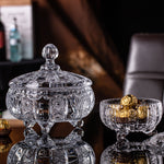 Crystal Glass Candy Jar With Lid | Home Decor