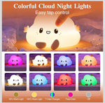 Cute Cloud Silicone Night Light – Soft-Glow LED Bedside Lamp – Home Hatch Pakistan