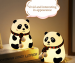 Cute Panda Silicone Night Light with Red & Green Scarf – Soft LED Bedside Lamp – Home Hatch Pakistan