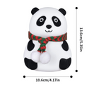 Cute Panda Silicone Night Light with Red & Green Scarf – Soft LED Bedside Lamp – Home Hatch Pakistan