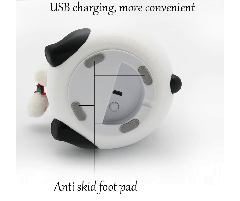 Cute Panda Silicone Night Light with Red & Green Scarf – Soft LED Bedside Lamp – Home Hatch Pakistan