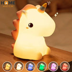 Unicorn Silicone LED Night Light – USB Rechargeable & Touch Control