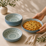 DANNY HOME set of 4 premium 8.5-inch porcelain soup plates with deep round design for soup, pasta, salad, cereal, rice, and everyday dining.DANNY HOME porcelain soup platesporcelain soup plates set of 48.5 inch soup platesdeep porcelain serving bowlsporcelain pasta bowlssoup bowls setsalad serving bowlscereal bowls porcelainpremium porcelain dinnerwaredeep serving bowls