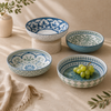 DANNY HOME Set of 4 Porcelain Soup Plates 8.5-Inch