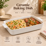 DANNY HOME ceramic baking dishwhite ceramic baking dishrectangular ceramic baking dishceramic bakeware trayrectangular baking trayceramic casserole dishlasagna baking dishoven to table baking dishceramic baking tray Pakistanceramic bakeware PakistanDANNY HOME white rectangular ceramic baking dish for lasagna, casseroles, baked pasta, roasting and oven-to-table serving.