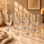 DELISOGA juice glass set, DELISOGA 340ml glasses, stemmed juice glasses, stemmed water glasses, juice glass set of 6, water glass set of 6, 340ml drinking glasses, clear glassware set, elegant drinking glasses, stemmed drinking glass set, juice serving glasses, water serving glasses, mocktail glasses, footed drinking glasses, dining table glassware, glassware set Pakistan, juice glasses Pakistan, water glasses Pakistan, DELISOGA glasses Pakistan, buy juice glass set online Pakistan