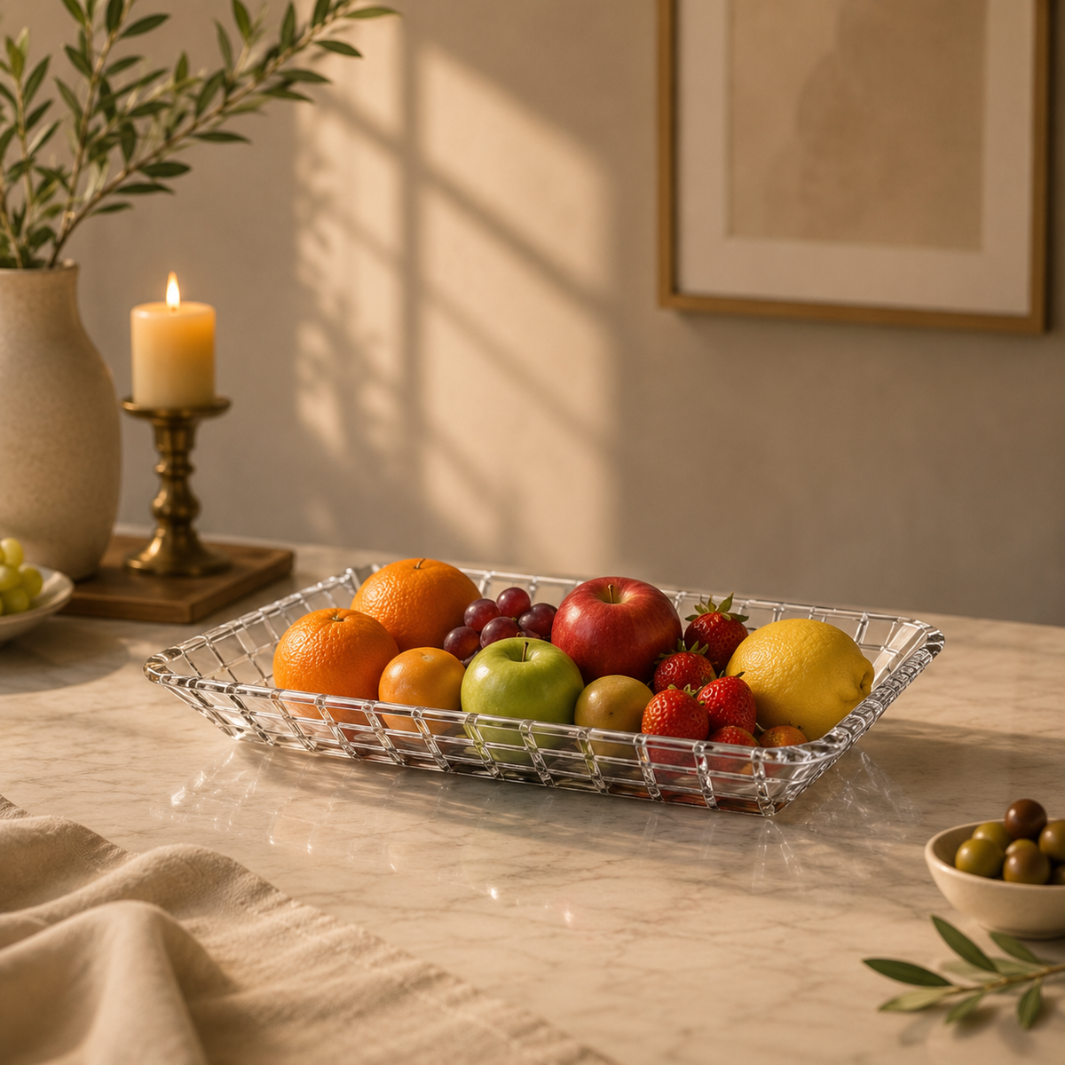 DELISOGA rectangular crystal-cut clear glass serving dish for presenting snacks, desserts, fruits, sweets, chocolates and treats.DELISOGA glass serving dishrectangular glass serving dishcrystal cut serving trayglass serving traydessert serving dishfruit serving traysnack serving dishcrystal cut glass dishpremium glass servewareglass serving dish Pakistan